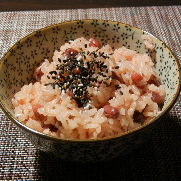 うるち米で赤飯